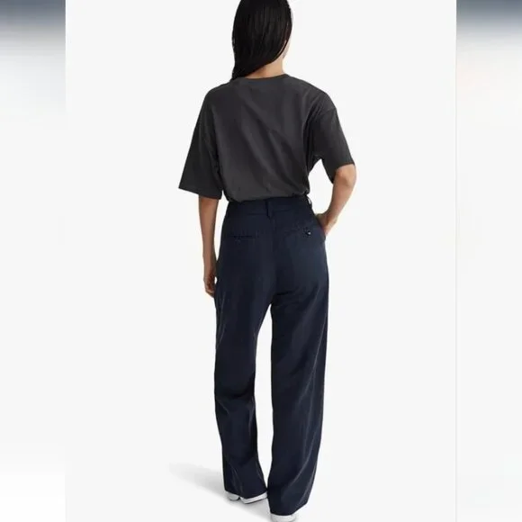 Madewell Harlow blue wide leg pants size 14P - Picture 2 of 10